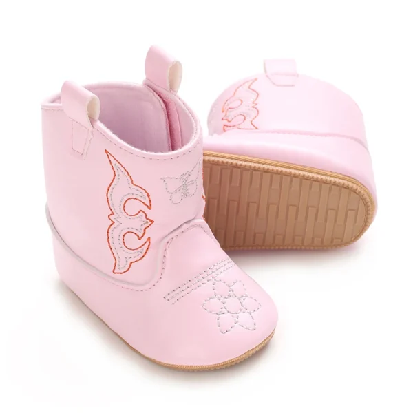 New Baby Little Boots Cute High Quality Soft PU Anti slip Sole Spring and Autumn Fashion 0-18M Newborn Walking Shoes - Image 3