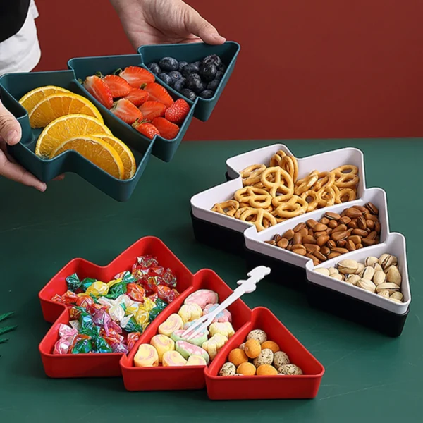 Christmas Tree Fruit Plate Marry Christmas Party Decorations For Home 2024 Navidad Noel Natal Xmas Gifts Happy New Year 2025 - Image 2