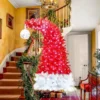 6FT Bendable Christmas Tree, Santa Hat Style Bent Christmas Tree with 300 LED Warm White Lights and 1250 Lush Branch Tips