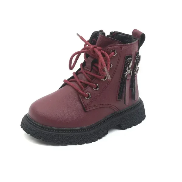 2024 Spring Autumn Winter Ankle Boots Light Girl Platform Shoes Burgundy Beige Black Boys Short Boots Super Cozy Shoes - Image 6