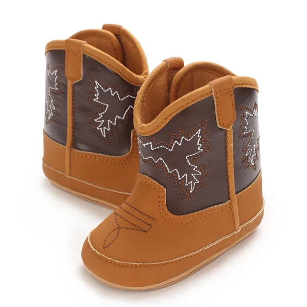 Fashionable New Baby Little Boots Cute High Quality Soft PU Anti slip Sole Spring and Autumn 0-18M Newborn Walking Shoes - Image 5