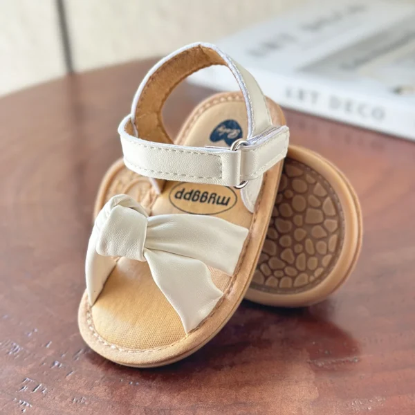 Infant Baby Girl Boy Sandals Comfort Premium Summer Outdoor Casual Beach Shoes with Flower Bowknot Anti Slip Rubber Sole Newborn - Image 4