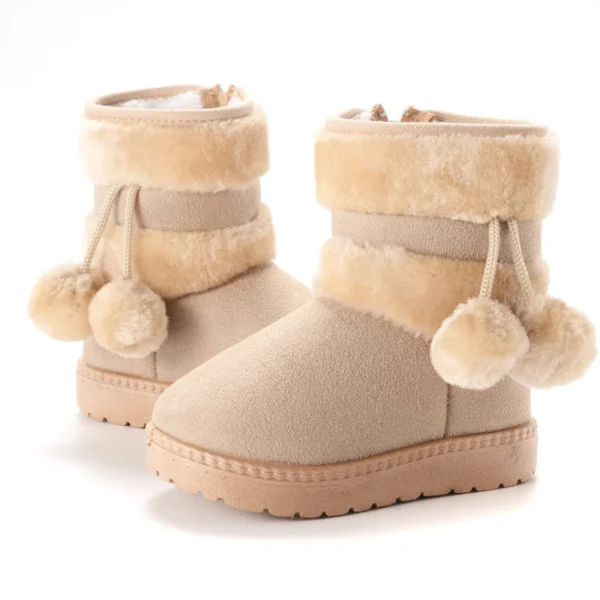 New Girls Snow Boots Winter Comfortable Thick Warm Kids Boots Lobbing Ball Thick Children Autumn Cute Boys Boots Princess Shoes - Image 4