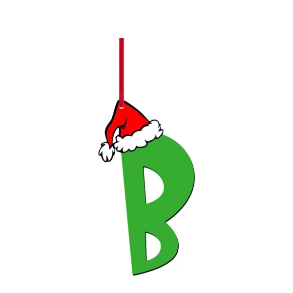 2024 New 2d Flat Christmas Acrylic Letters Decorations Acrylic Flat Christmas Tree Hanging Ornaments Double Side Printed Pendant - Image 3