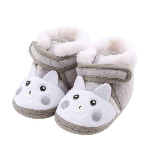 Baby Autumn Winter Boots Baby Girl Boys Winter Warm Shoes Cartoon Toddler Fuzzy Balls First Walkers Kid Shoes - Image 4