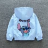 Lilo and Stitch Children Girls Hooded Jacket Coat 2024 Autumn Baby Boy Cartoon Zipper Long Sleeve Casual Clothing Kids Outerwear - Image 4
