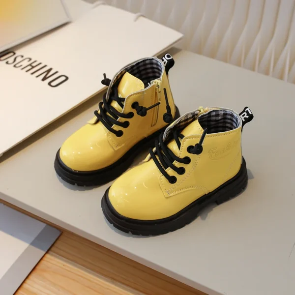 Fashion Kid Chelsea Boots Girl British Style Child Shoe Ankle PU Leather Boot Autumn Spring Waterproof Boy Shoe Boot - Image 4
