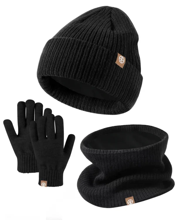 Autumn Winter 2-8Y Children's Knit Gloves Hat Scarf 3 Pieces Sets Outdoor Windproof Warm Kids Hats and Caps Muffler for Boy Girl - Image 5