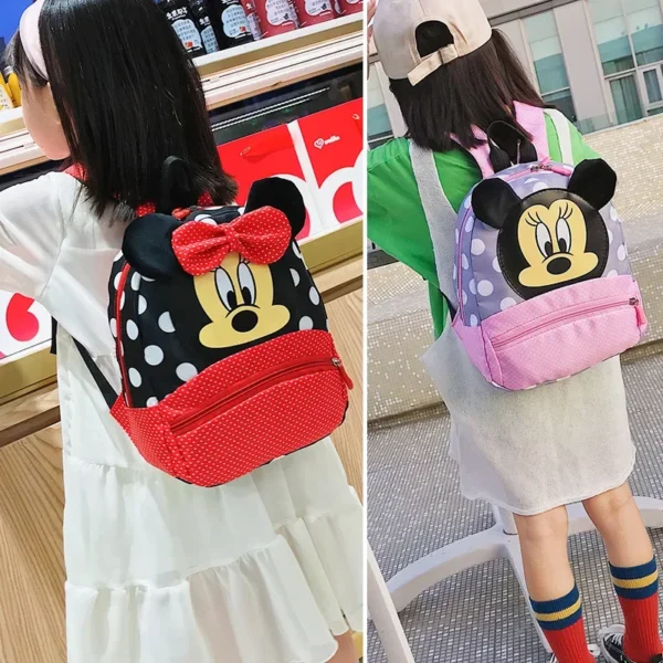 5 Style Disney Cartoon Backpack For Baby Boys Girls Minnie Mickey Mouse Children Lovely Schoolbag Kindergarten Kids Toys - Image 3