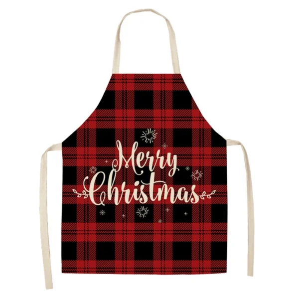 Linen Merry Christmas Apron Christmas Decorations for Home Kitchen Accessories 2024 Christmas Natal Navidad 2025 New Year Gifts - Image 3