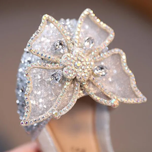 Summer Girls Sandals Fashion Sequins Rhinestone Bow Girls Princess Shoes Baby Girl Shoes Flat Heel Sandals Size 21-35 - Image 6