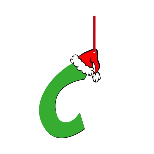 2024 New 2d Flat Christmas Acrylic Letters Decorations Acrylic Flat Christmas Tree Hanging Ornaments Double Side Printed Pendant - Image 4