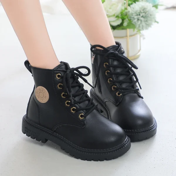 Children's Boots For Boys Girls Fashion Kids Ankle Snow Boots Rubber Outsole Autumn Winter Warm Classic For Toddlers Big Kids - Image 2
