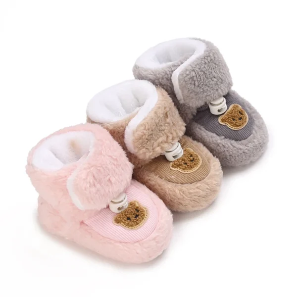 Winter Snow Baby Boots Cute Bear Warm Booties For Kids Soft Infant Newborn Toddler Baby Girls Boys Shoes Preschool Walking Shoes