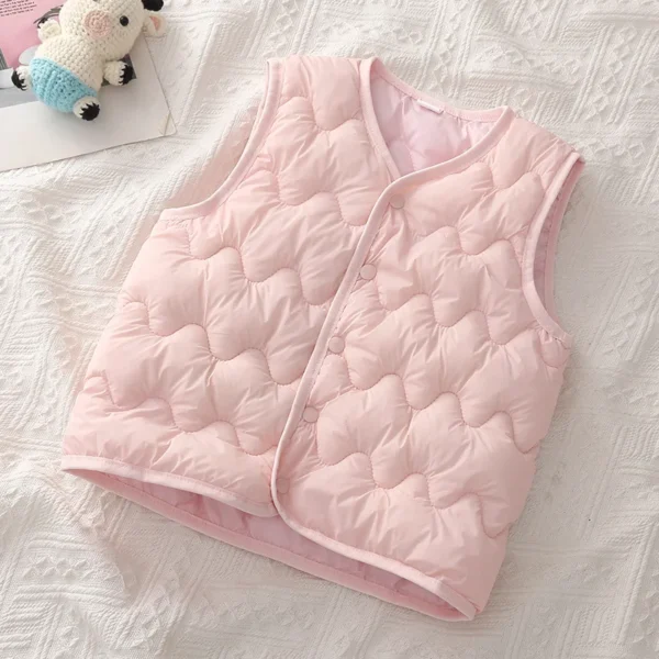 Autumn Winter Children Boys Girls Warm Vest Solid Waistcoats for Kids Children Sleeveless Outerwear 2-7Yrs Kids Warm Tops - Image 6