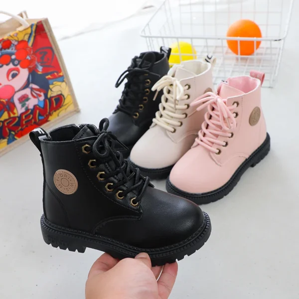 Children's Boots For Boys Girls Fashion Kids Ankle Snow Boots Rubber Outsole Autumn Winter Warm Classic For Toddlers Big Kids - Image 4