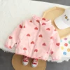 New Autumn Winter Children Girls Clothes Baby Coat Kids Cute Fashion Thickened Jacket Toddler Casual Costume Infant Sportswear - Image 3