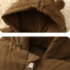 Boys Girls Warm Hooded Outerwear Baby Winter Thickened Jackets Childrens Solid Color Cotton Down Coat Kids Casual Clothing - Image 6