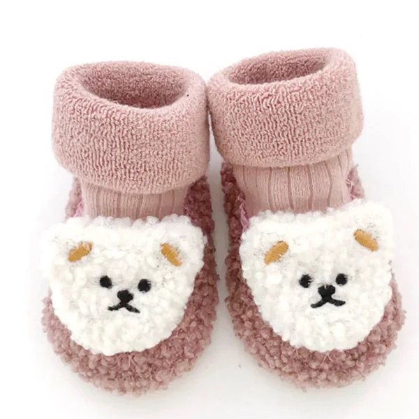 0-18Months Newborn Baby Bear Cotton Booties Winter Non-Slip Sole Toddler Boys Girls First Walkers Infant Warm Fleece Snow Boots - Image 2