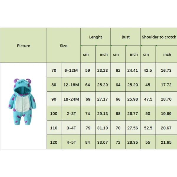 Toddler Baby Thicken Fleece Rompers Cartoon Animal Horn Hooded Jumpsuit Warm Kids Winter Outerwear Infant Playsuits Clothes - Image 6