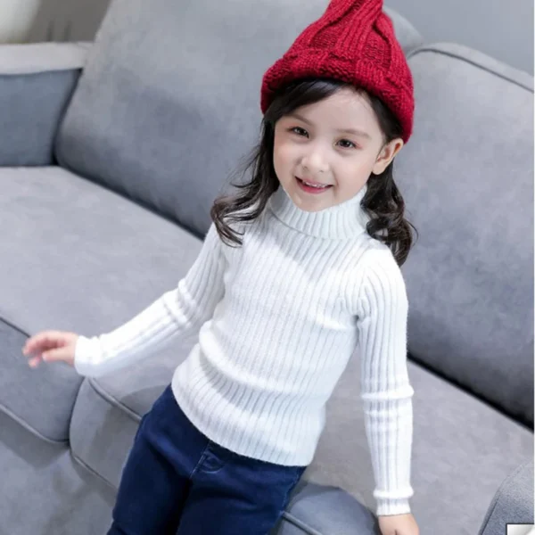 New Girls Sweater Pullovers Winter Boys Warm Sweaters Tops 2-11 Years Baby Bottoming Shirt Kids Clothes - Image 3