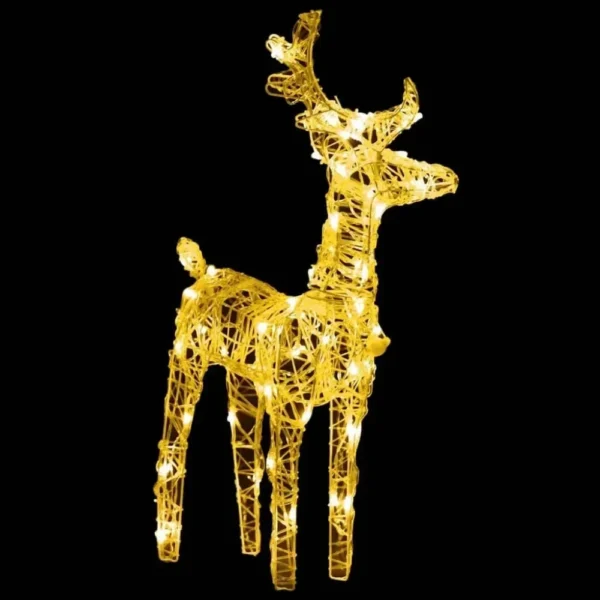 17x4x22 in 5 LED Outdoor Christmas Reindeer Yard Decoration, Lawn Decoration, Outdoor Luminous Reindeer Outdoor Gold - Image 5