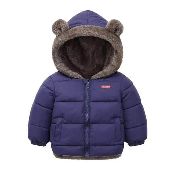 Kids Thick Warm Coats Winter Children's Fleece Hooded Jackets Autumn Cashmere Padded Snowsuit Boys Girls Cotton Outerwear 2-6Y - Image 4
