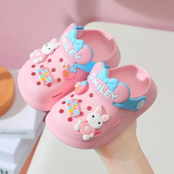 Slippers Baby Shoe Sandals Mules Breathable Boys Girls Sandals with Soft Sole for Indoor Outdoor Activities and Anti-Slip Design - Image 3