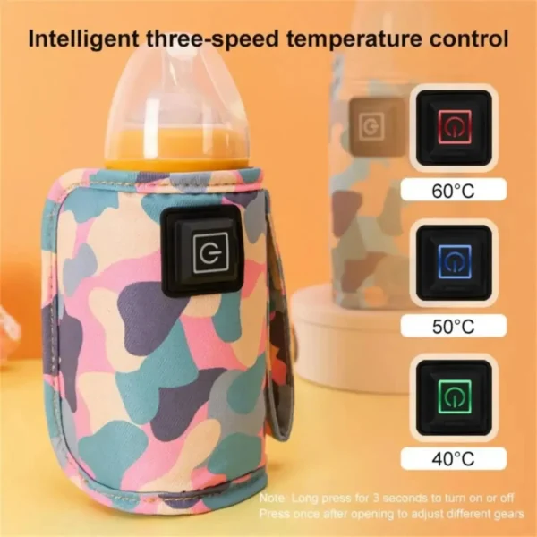 USB Milk Water Warmer Bottle Heater Travel Stroller Insulated Bag Baby Nursing Safe Kids Supplies for Outdoor Winter - Image 2