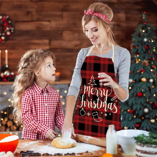 Linen Merry Christmas Apron Christmas Decorations for Home Kitchen Accessories 2024 Christmas Natal Navidad 2025 New Year Gifts - Image 6
