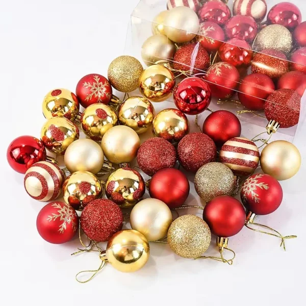 50Pcs/box 4cm Christmas Balls Ornament Xmas Tree Hanging Bauble Pendant 2024 Christmas Decoration for Home 2025 New Year Gifts - Image 4