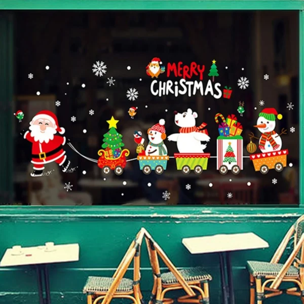 Christmas Window Stickers Merry Christmas Decorations for Home 2024 Christmas Wall Sticker Kids Room New Year Decoration 2025 - Image 8