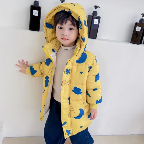 New Girls Boys Down Jacket Winter Coats Children Clothes Hooded Windbreaker Coat For Kids 2-7 Years Cotton Warm Outerwear - Image 6