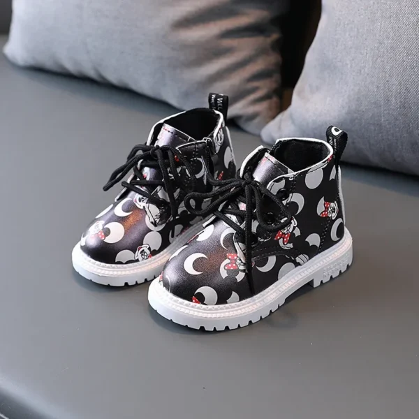 Disney Winter Children's Martin Boots Mickey Mouse Boys Girls Warm Cotton Boots Children Baby Kids Casual Shoes Toddler - Image 3
