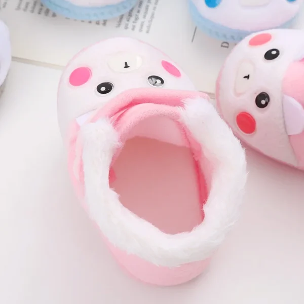 Baby Autumn Winter Boots Baby Girl Boys Winter Warm Shoes Cartoon Toddler Fuzzy Balls First Walkers Kid Shoes - Image 5