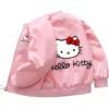 Sanrio Hello Kitty Girls Jacket Coats 2024 Spring Autumn Baby Kids Cartoon Long Sleeve Zipper Casual Outerwear Children Clothing - Image 2