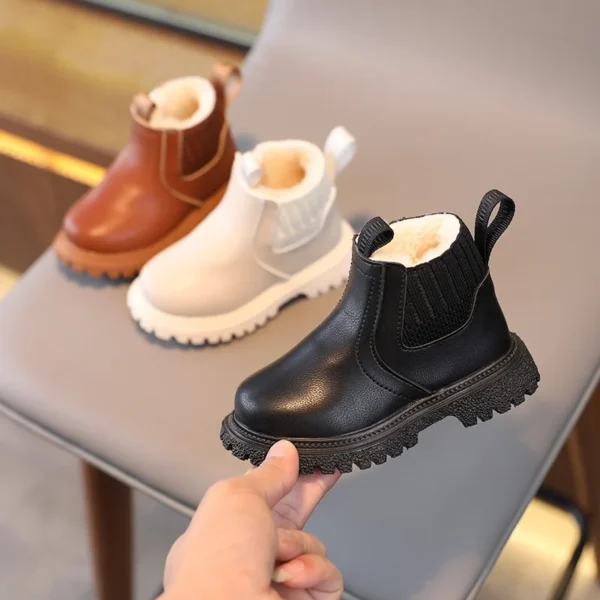 Autumn Winter Baby Kids Short Boots Super Warm Boys Girls Shoes Pu Leather Children Boots Fashion Toddler Boots Kids Snow Shoes - Image 2