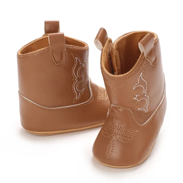 New Baby Little Boots Cute High Quality Soft PU Anti slip Sole Spring and Autumn Fashion 0-18M Newborn Walking Shoes - Image 6