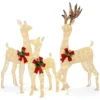 3 Pieces Lighted Christmas Reindeer Family, Xmas Lighted Deer Decoration with LED Lights,for Yard Patio Lawn Garden Party - Image 6
