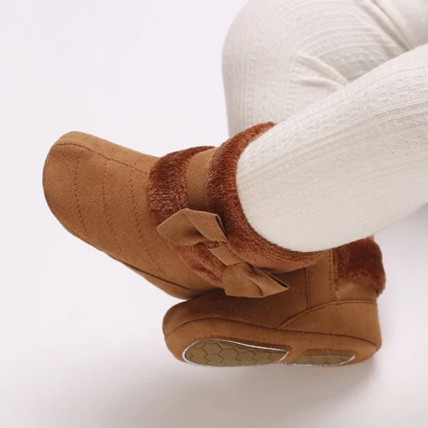 Rubber Non-slip Boots Winter Newborn Baby Cotton Booties Non-Slip Sole Toddler Boy Girl First Walkers Infant Warm Shoes Boots - Image 6