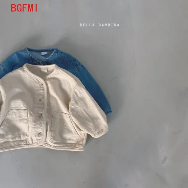 Korean Fashion Baby Boy Girl Cotton Denim Jacket Infant Toddler Child Jean Coat Kid Outwear Casual Spring Fall Kids Clothes 2-7Y - Image 5