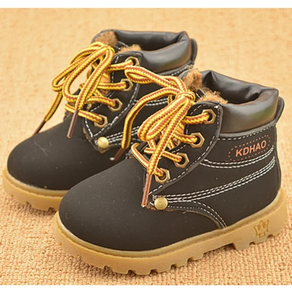 Autumn Winter Baby Boots Toddler Fashion Boots Kids Shoes Boys Girls Snow Boots Girls Boys Plush Fashion Boots Shoes Size - Image 2