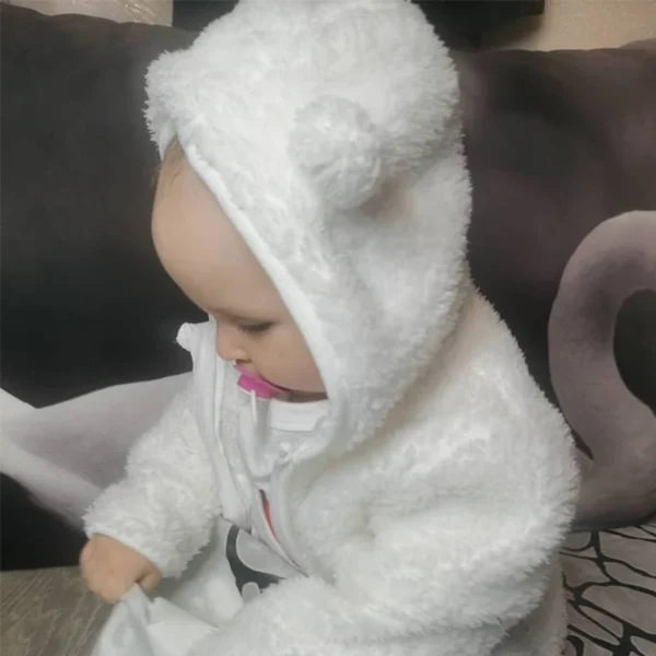 Children Flannel Jacket Autumn and Winter Baby Girl Clothes Hooded Cute Toddler Outerwear Clothing Warm Boys Coat 1-5 Years - Image 6