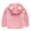 Baby Fleece Outerwear Kids Flannel Warm Coat Autumn Winter Boys Girls Jackets Children's Casual Hooded Cute Bear Ears Jacket - Image 5