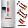 Christmas Plush Cloth Refrigerator Handle Covers Appliance Handle Covers Xmas Decorations for Home 2024 Navidad Natal New Year
