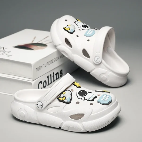 2023 New Girls Clogs Children Sandals 6-12 Years Kids Casual Summer Shoes Sports Soft Thick Sole Slippers for Girl - Image 3
