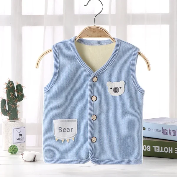 Autumn Winter Kids Clothes Waistcoat Children Vest Boy Girl Thicken Lining Keep Warm Jackets Children's Clothing Comfortable - Image 5