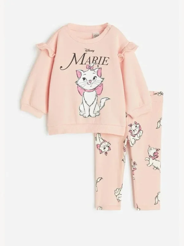Cute Minnie Print Tops 2pcs For Girls Child Autumn Long Sleeve Tracksuits New Fashion Clothing Kids Casual Hoodies+Sweatpants - Image 4