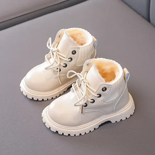 Cozy Plush Lining Children Snow Boots Anti-skid Soft Bottom with A Grippy Material Baby Toddler Boys Girls Winter Shoes E08061 - Image 2
