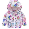 Stylish Cartoon Dinosaur Windbreaker Jacket for Girls - Perfect for Casual Wear!
